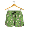 Green Zombie Pattern Print Women's Shorts