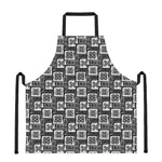 Grey African Adinkra Symbols Print Apron