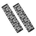 Grey African Adinkra Symbols Print Car Seat Belt Covers