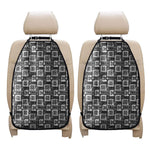 Grey African Adinkra Symbols Print Car Seat Organizers