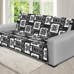 Grey African Adinkra Symbols Print Futon Protector