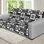 Grey African Adinkra Symbols Print Futon Protector