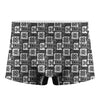 Grey African Adinkra Symbols Print Men's Boxer Briefs