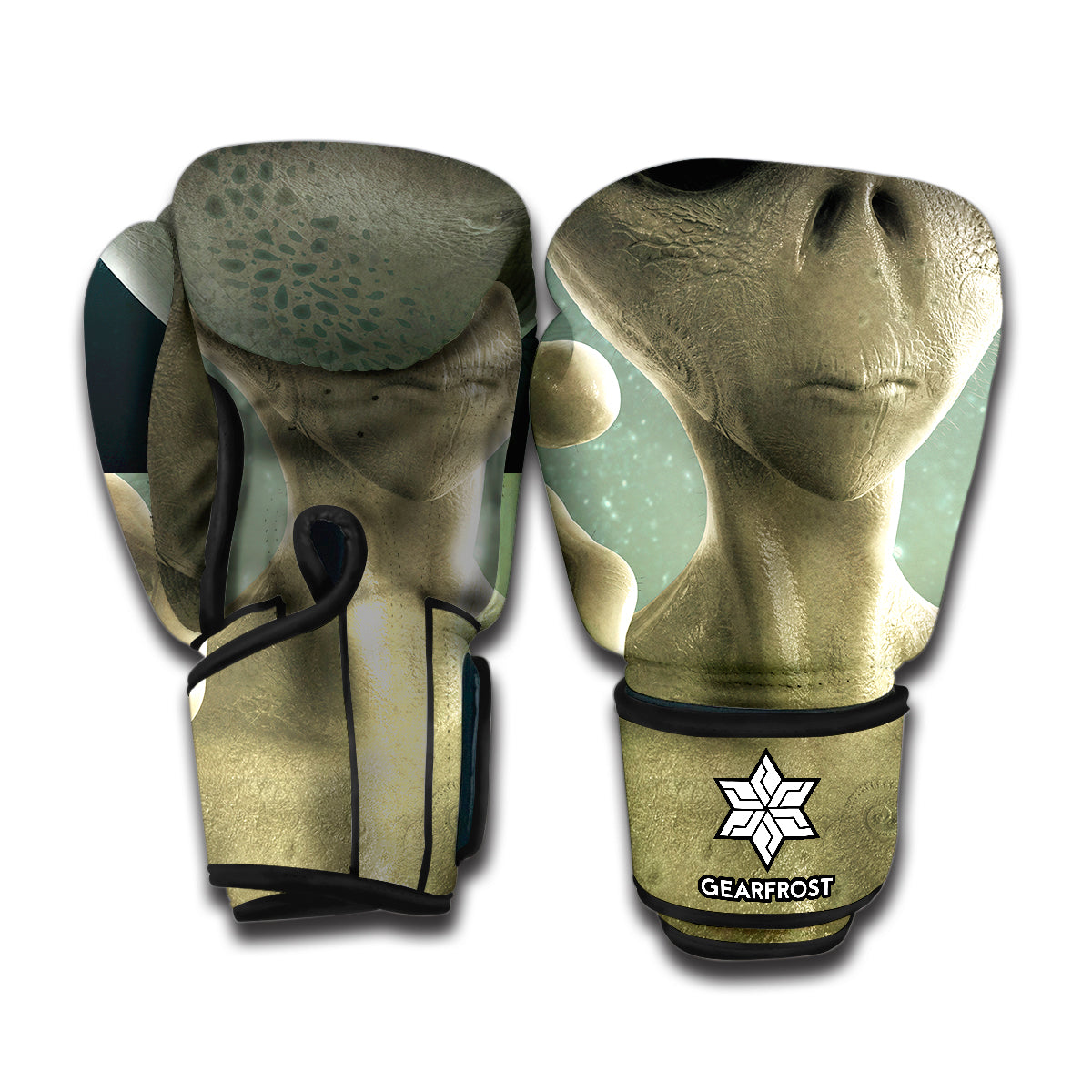 Grey Alien 3D Print Boxing Gloves