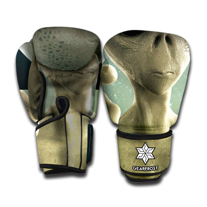 Grey Alien 3D Print Boxing Gloves