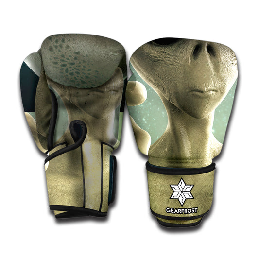 Grey Alien 3D Print Boxing Gloves