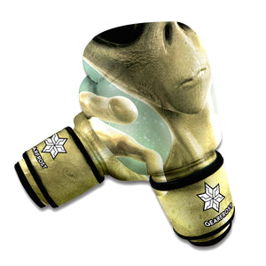 Grey Alien 3D Print Boxing Gloves