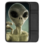 Grey Alien 3D Print Car Center Console Cover