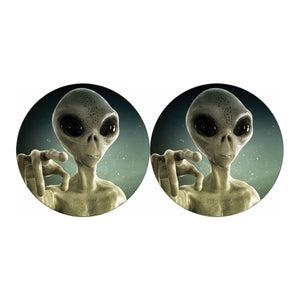 Grey Alien 3D Print Car Coasters