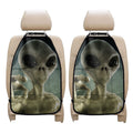 Grey Alien 3D Print Car Seat Organizers
