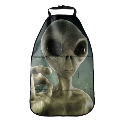 Grey Alien 3D Print Car Seat Organizers