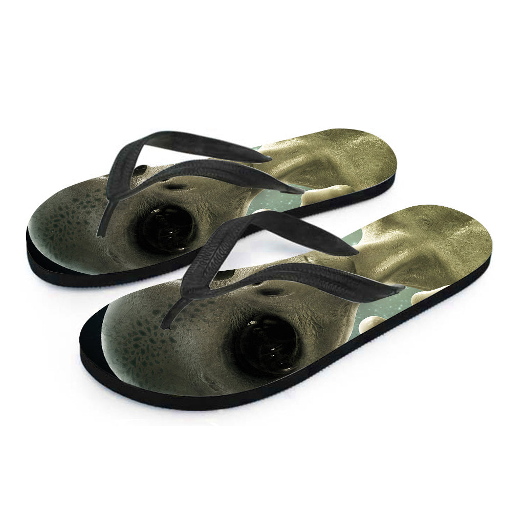 Grey Alien 3D Print Flip Flops