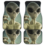 Grey Alien 3D Print Front and Back Car Floor Mats