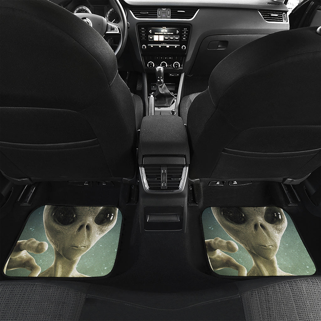 Grey Alien 3D Print Front and Back Car Floor Mats