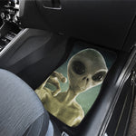 Grey Alien 3D Print Front Car Floor Mats