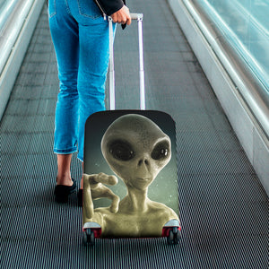 Grey Alien 3D Print Luggage Cover