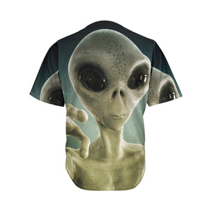 Grey Alien 3D Print Men's Baseball Jersey