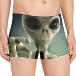 Grey Alien 3D Print Men's Boxer Briefs