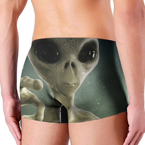 Grey Alien 3D Print Men's Boxer Briefs