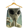 Grey Alien 3D Print Men's Shorts