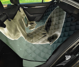 Grey Alien 3D Print Pet Car Back Seat Cover