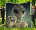 Grey Alien 3D Print Quilt