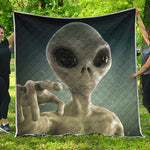 Grey Alien 3D Print Quilt