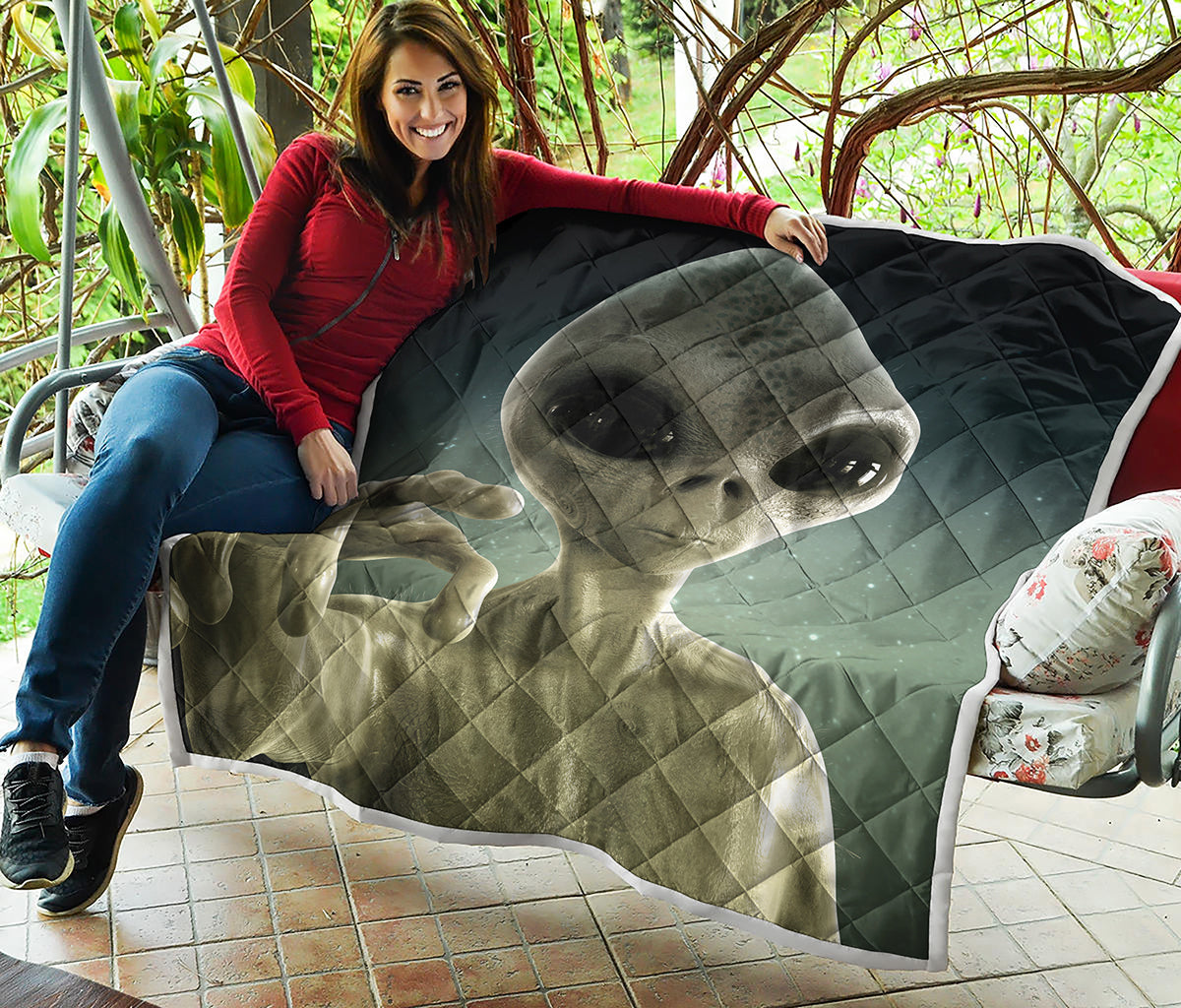 Grey Alien 3D Print Quilt