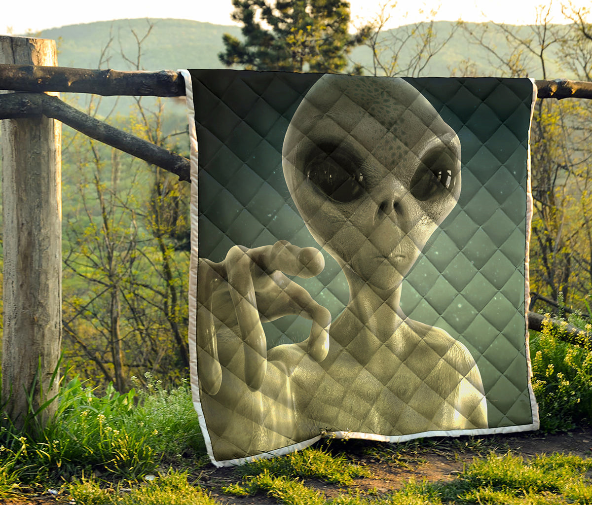 Grey Alien 3D Print Quilt
