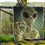 Grey Alien 3D Print Quilt
