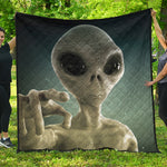 Grey Alien 3D Print Quilt