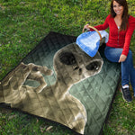 Grey Alien 3D Print Quilt