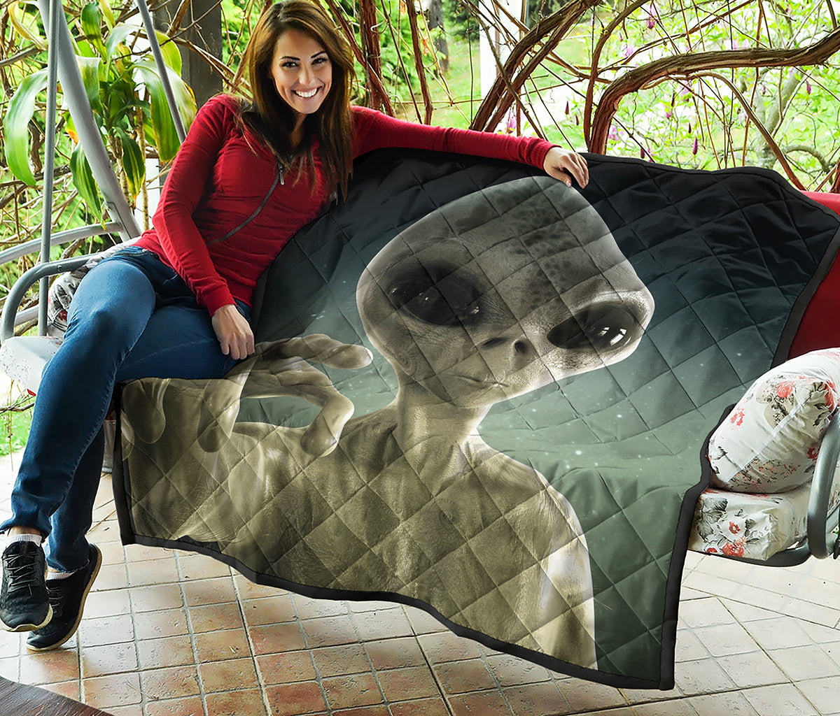 Grey Alien 3D Print Quilt