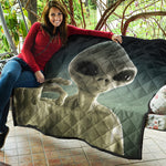 Grey Alien 3D Print Quilt