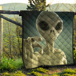 Grey Alien 3D Print Quilt