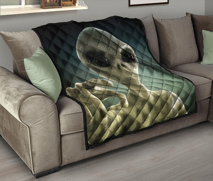 Grey Alien 3D Print Quilt