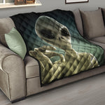 Grey Alien 3D Print Quilt
