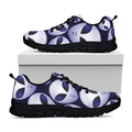 Grey Alien Face Pattern Print Black Running Shoes