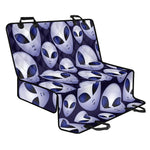 Grey Alien Face Pattern Print Pet Car Back Seat Cover