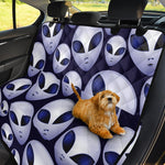 Grey Alien Face Pattern Print Pet Car Back Seat Cover