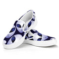 Grey Alien Face Pattern Print White Slip On Sneakers
