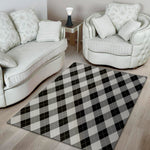 Grey And Black Argyle Pattern Print Area Rug