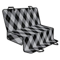 Grey And Black Argyle Pattern Print Pet Car Back Seat Cover
