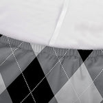 Grey And Black Argyle Pattern Print Sofa Cover