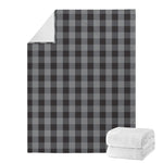 Grey And Black Check Pattern Print Blanket