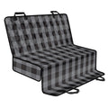 Grey And Black Check Pattern Print Pet Car Back Seat Cover