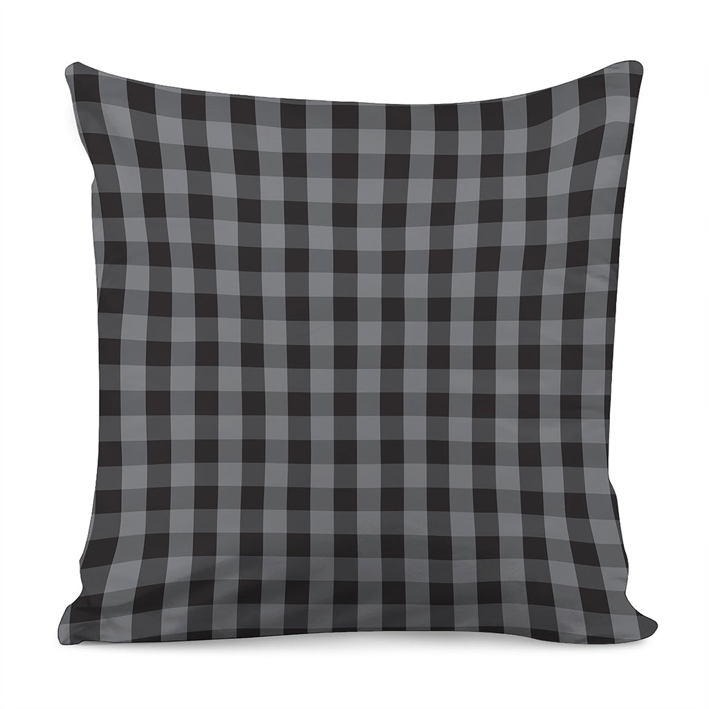 Grey And Black Check Pattern Print Pillow Cover