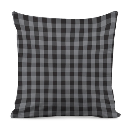 Grey And Black Check Pattern Print Pillow Cover