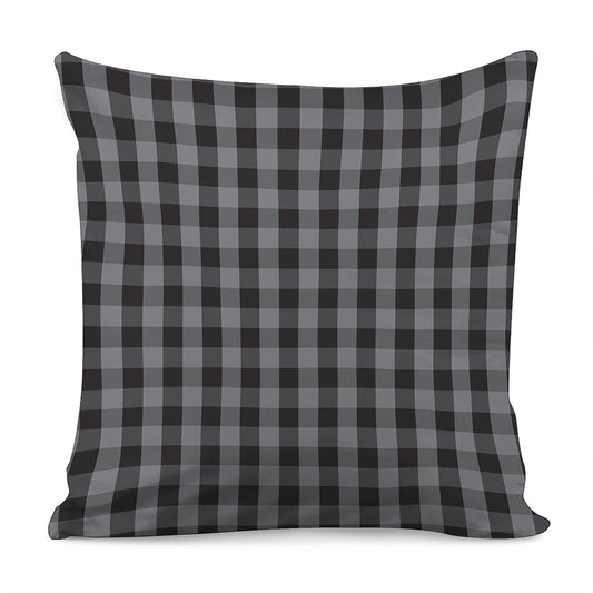 Grey And Black Check Pattern Print Pillow Cover