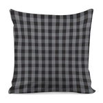 Grey And Black Check Pattern Print Pillow Cover